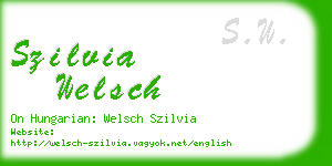 szilvia welsch business card